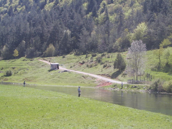 Il Gacka più a valle.