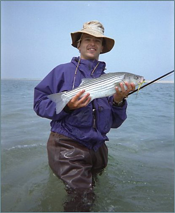 Uno striper catturato con uno dei clouser di Bob